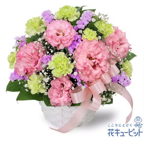 トルコキキョウのリボンアレンジメント