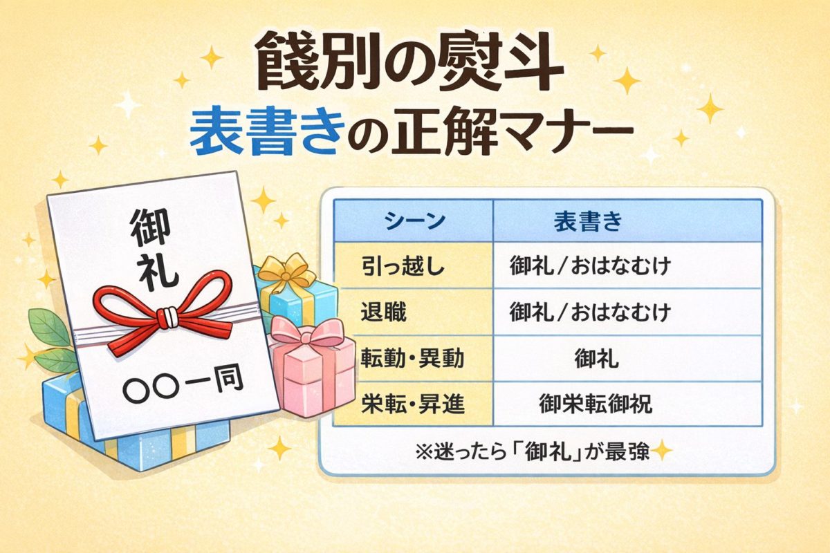 餞別の熨斗と正解マナー